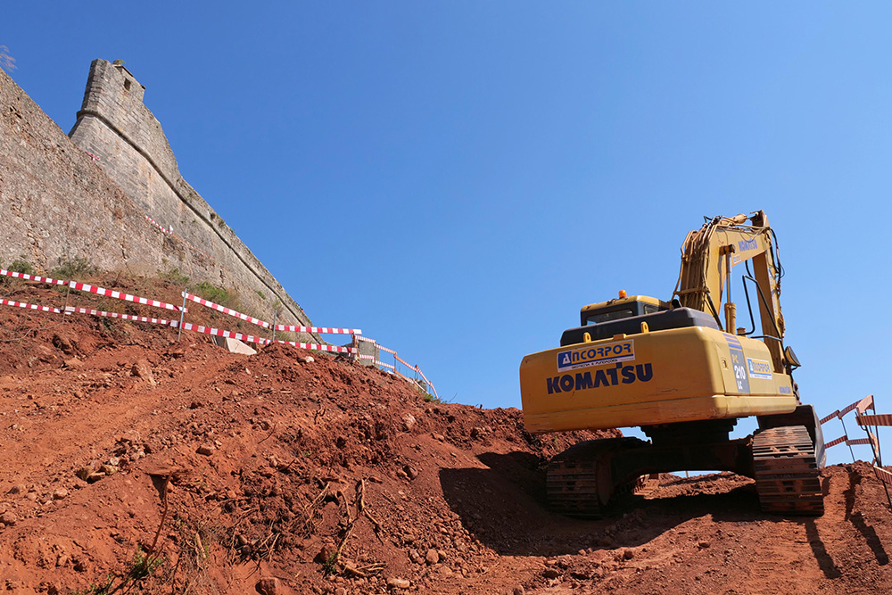 Forte de S. Filipe | Obras consolidação da encosta