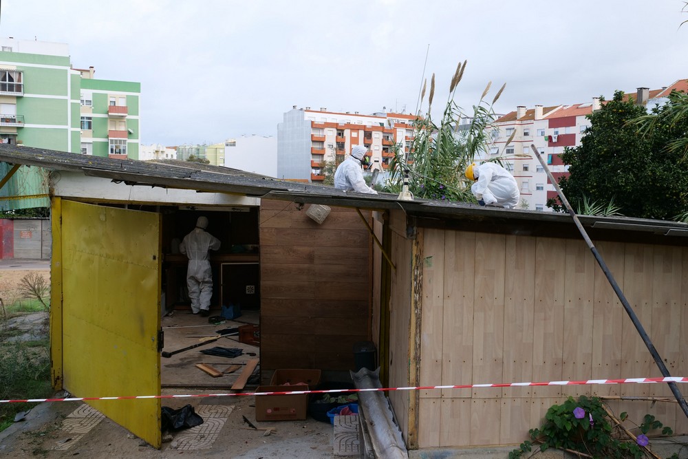 Demolição de barracas na Azinhaga dos Espanhóis