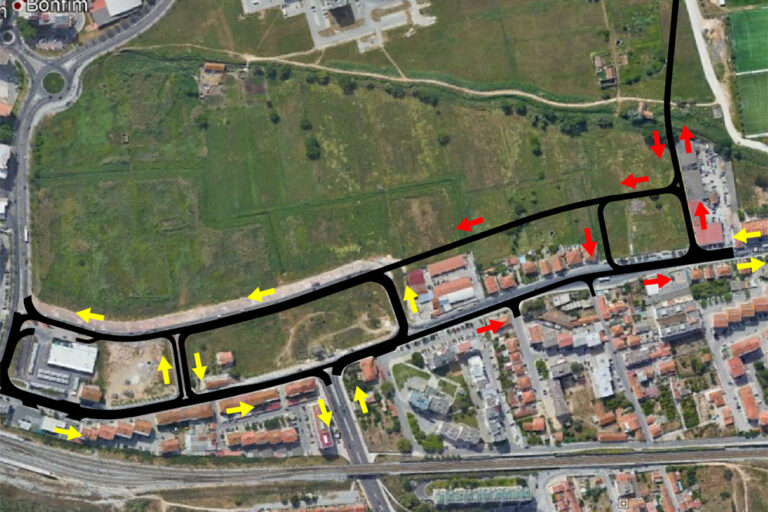 Novo esquema de circulação na entrada norte da Avenida dos Ciprestes