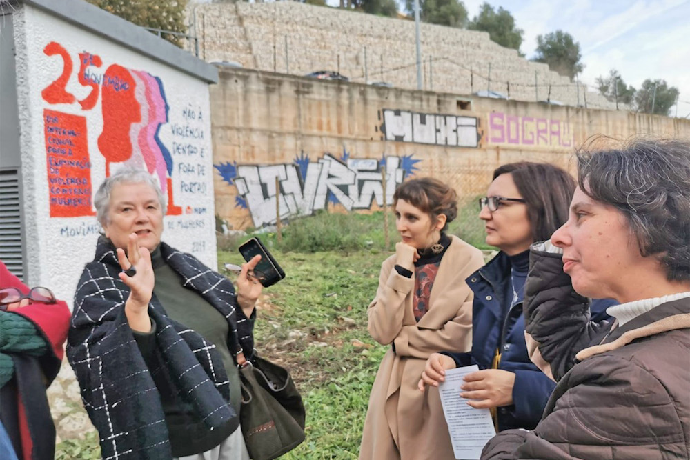 Dia Intenacional da Eliminação da Violência Contra as Mulheres | Pintura de mural | Movimento Democrático de Mulheres