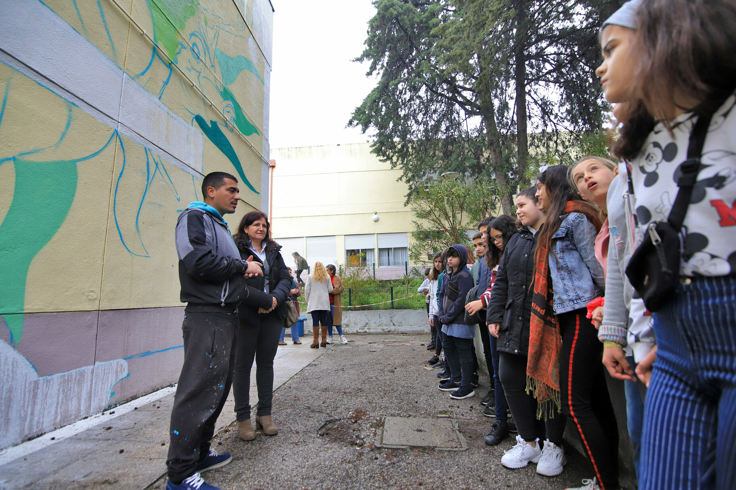 Mês dos Riscos e das Alterações Climáticas - Mural Escola Básica de Aranguez - Smile