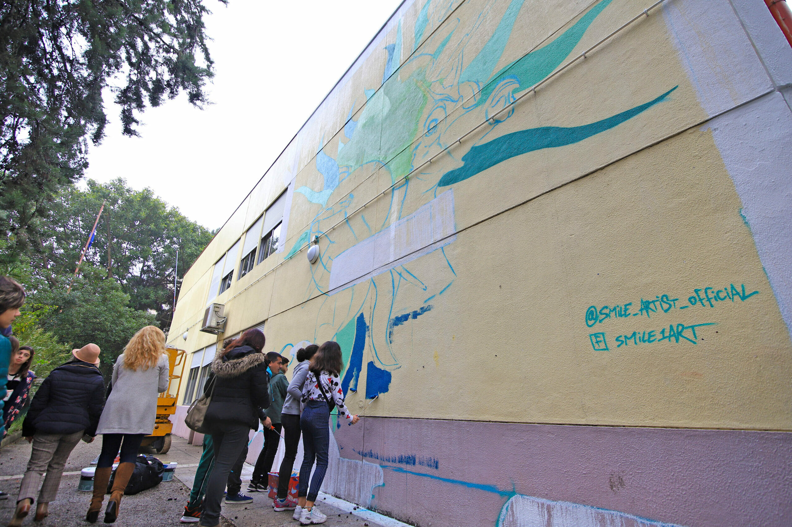 Mês dos Riscos e das Alterações Climáticas - Mural Escola Básica de Aranguez - Smile