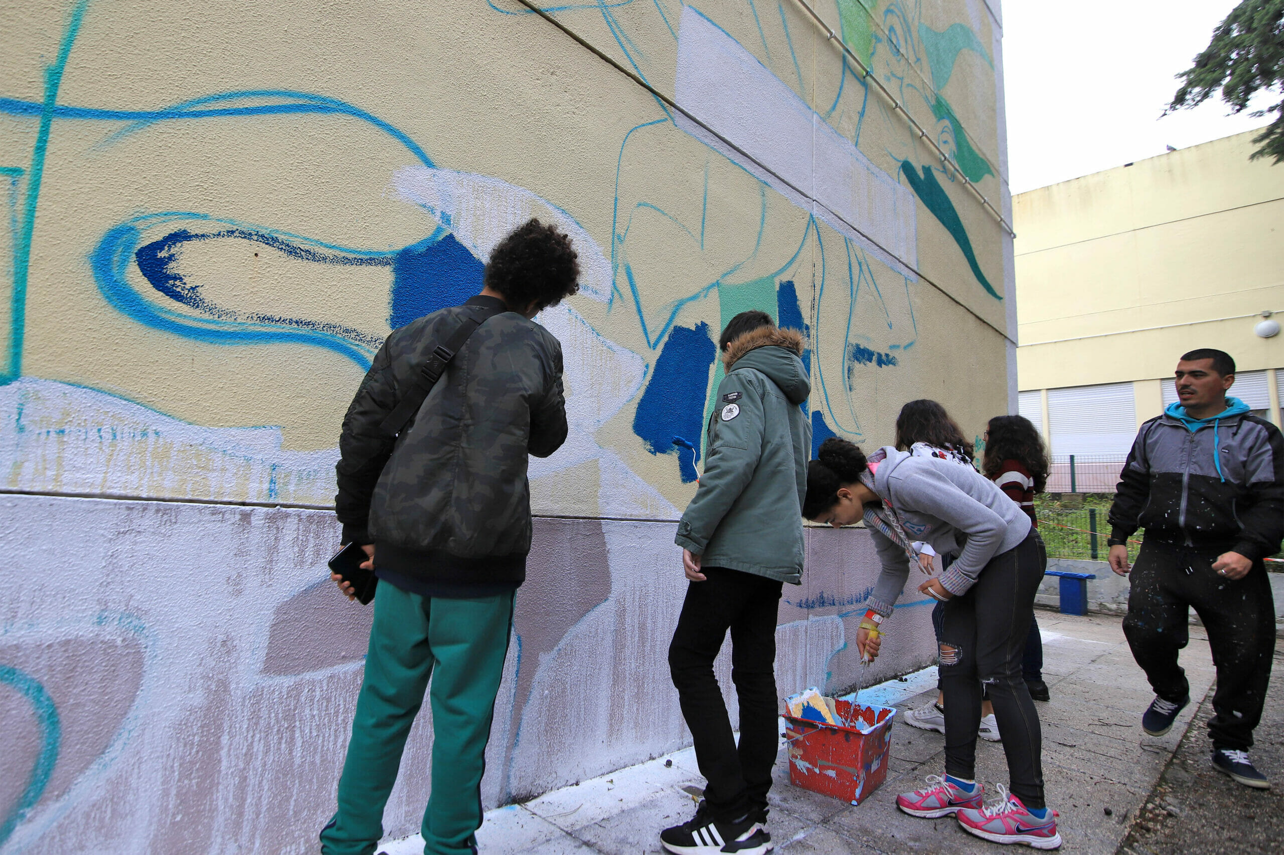 Mês dos Riscos e das Alterações Climáticas - Mural Escola Básica de Aranguez - Smile