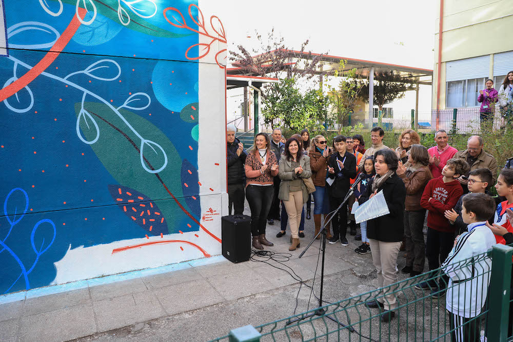 Mural alterações climáticas - inauguração