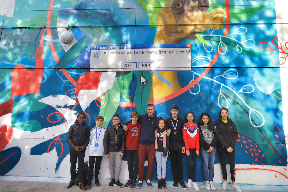 Mural alterações climáticas - inauguração