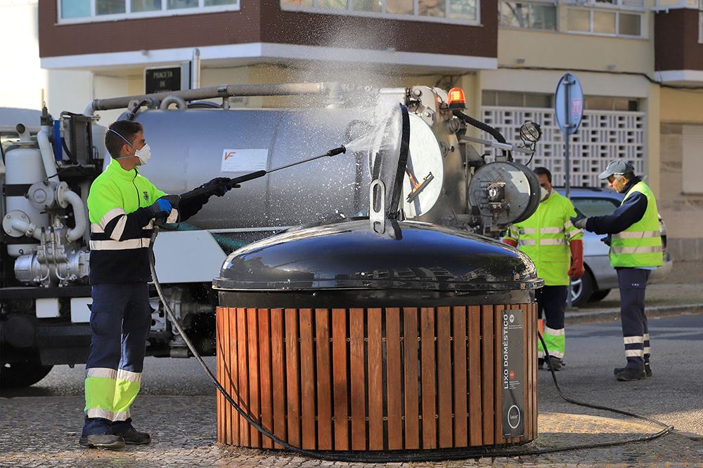 Coronavírus Covid-19 | limpeza e desinfeção de ruas | 26 de março