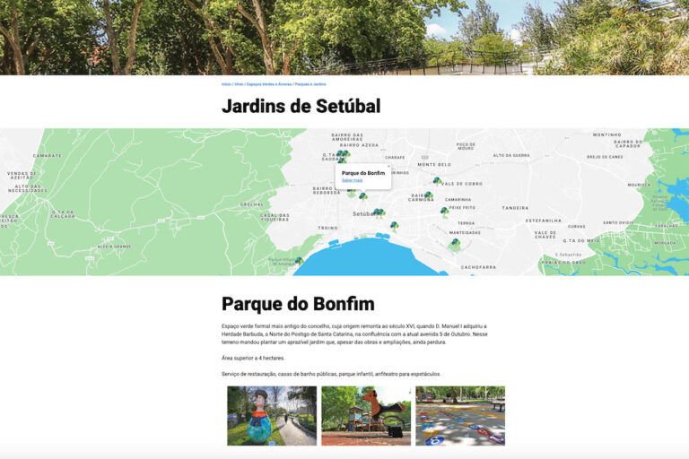 Mapa Interativo - Jardins e Parques de Setúbal