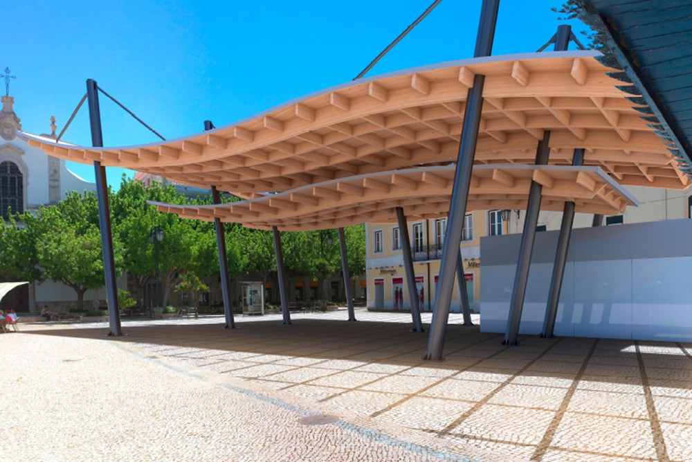 Nova estrutura urbana | Praça de Bocage | Fotomontagem