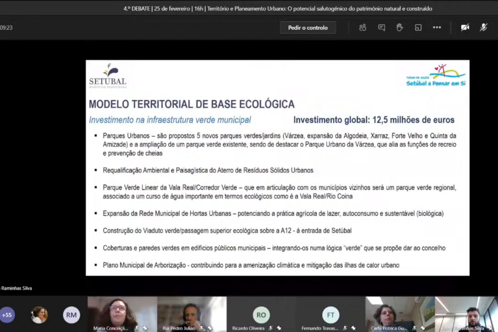 Fórum de Saúde - quarto debate prévio - “Território e Planeamento Urbano: O potencial Salutogénico do Património Natural e Construído”