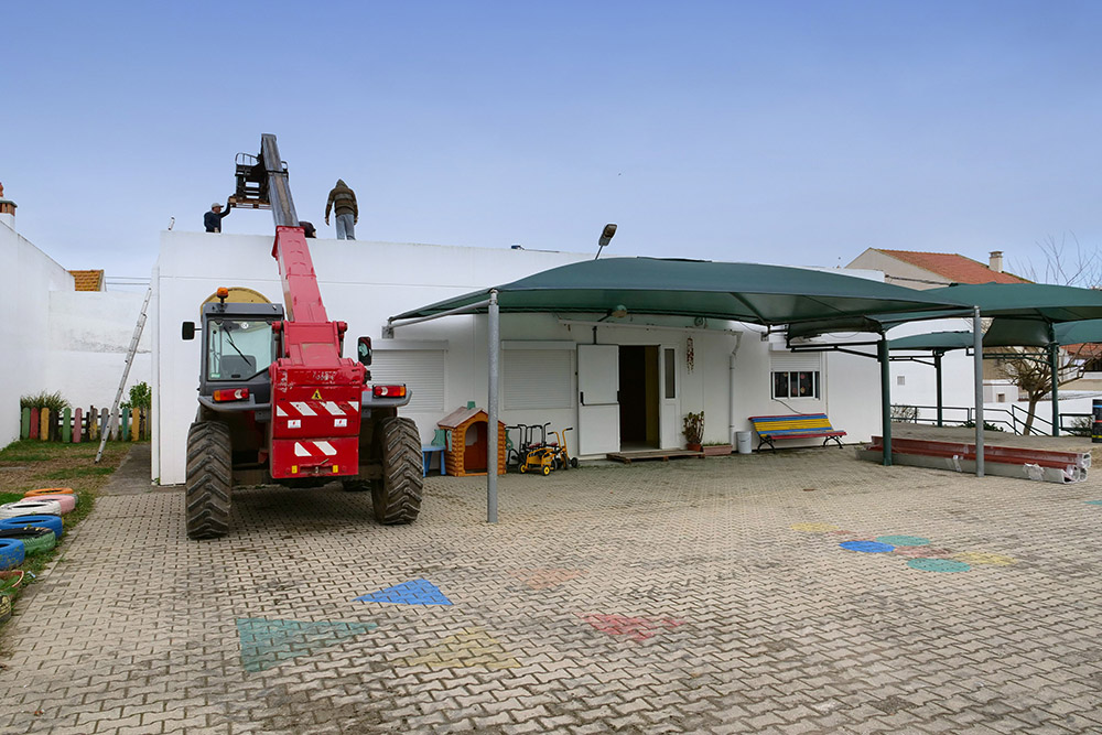 EB n.º 2 de Santa Maria | remoção de coberturas de fibrocimento