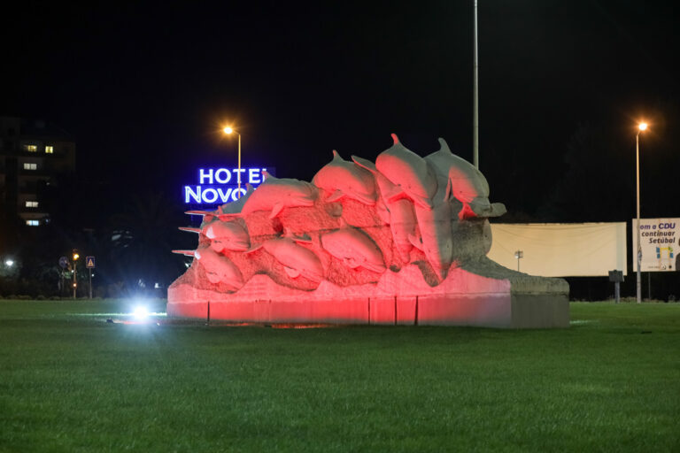 Dia Mundial do Coração | Iluminação da rotunda dos golfinhos