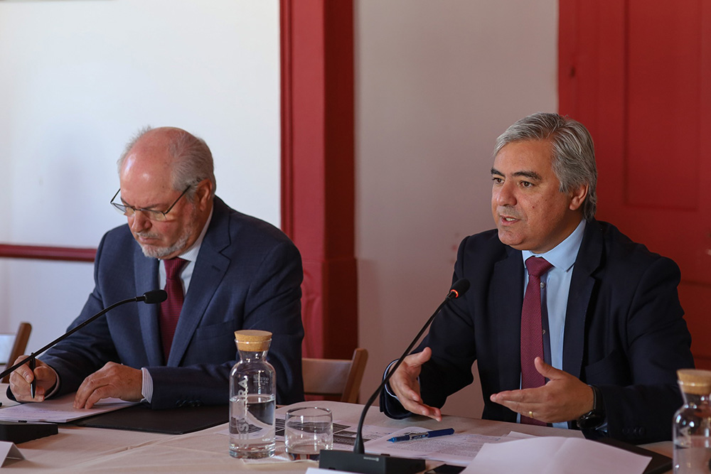 Conferência de imprensa de Palmela, Seixal, Setúbal e Sesimbra contra a redução de fundos comunitários para a Península de Setúbal