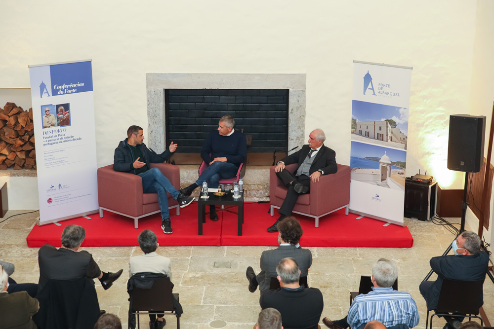 Conferências do Forte | futebol de praia | Mário Narciso e Madjer