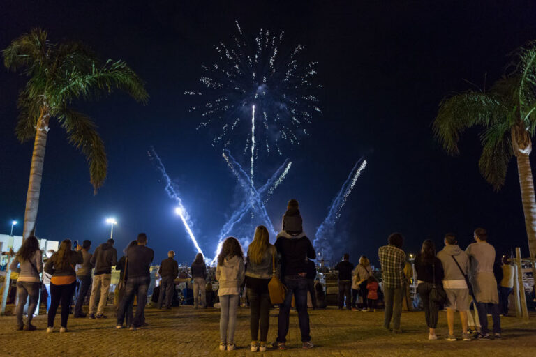 Fogo de artifício das comemorações do 25 de Abril