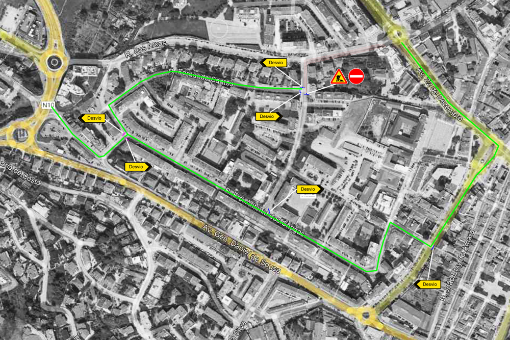 Obras nas ruas Oliveira Martins e Jorge de Sousa motivam condicionamento de trânsito