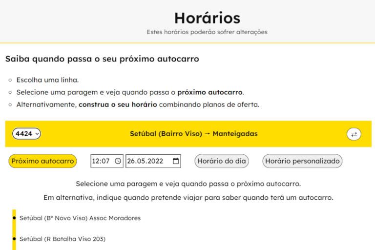 Carris Metropolitana | Horários