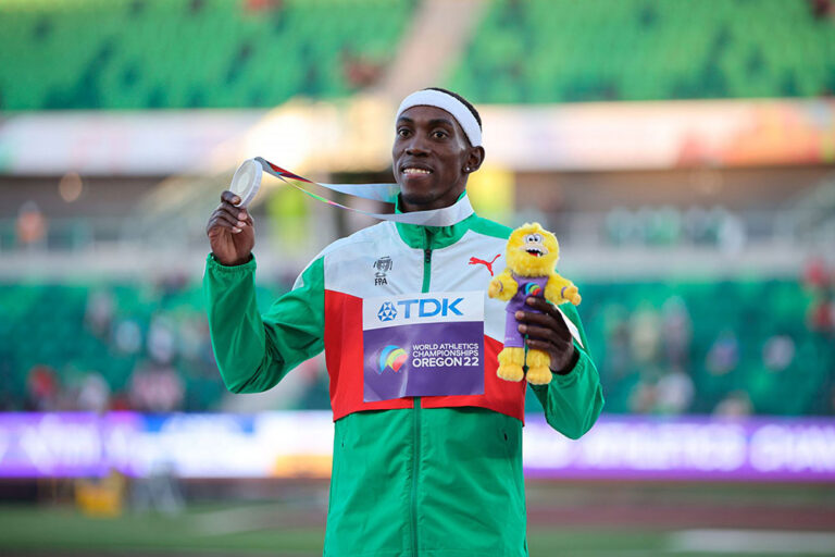 Pedro Pichardo, campeão do Mundo do triplo salto de 2022, em Eugene, Estados Unidos da América.