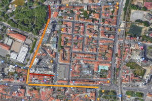 Mapa - cortes e condicionamentos de trânsito