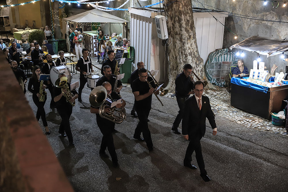 Banda da Sociedade Filarmónica Providência nas Festas de Nossa Senhora da Saúde, em Vila Fresca de Azeitão