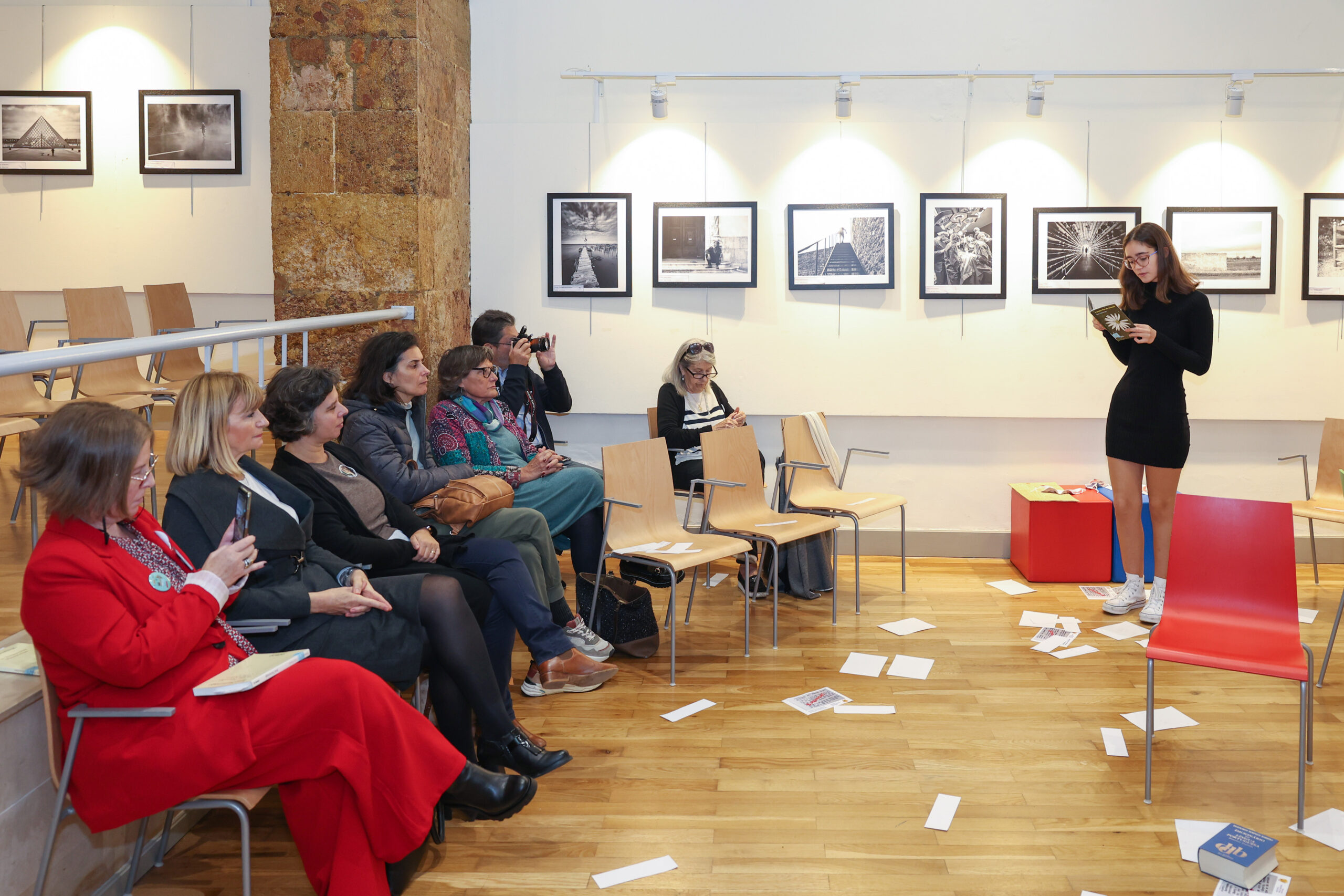 Maratona Saramaguiana, evento realizado na Biblioteca Pública Municipal, inserido nas comemorações do centenário de José Saramago em Setúbal.