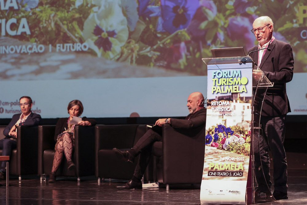 Presidente da Câmara Municipal de Setúbal, André Martins, no Fórum Turismo de Palmela, dedicado à "Retoma Turística".
