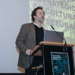 Vereador da Cultura, Pedro Pina, na sessão plenária da Conferência Municipal de Cultura.