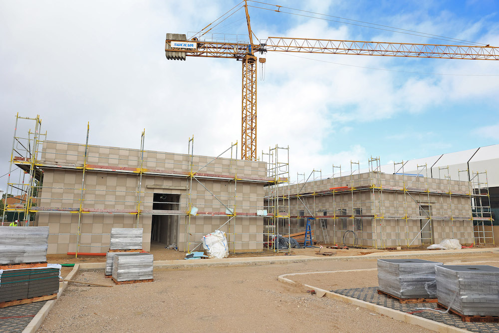 Obras da futura Unidade de Saúde Familiar de Azeitão.