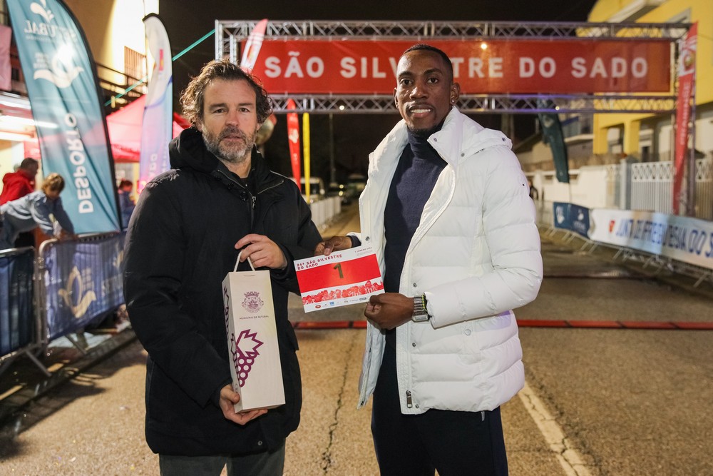 24.ª São Silvestre do Sado | vereador Pedro Pina e campeão olímpico de atletismo Pedro Pichardo