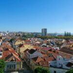Vista geral da cidade de Setúbal - centro histórico - Troino