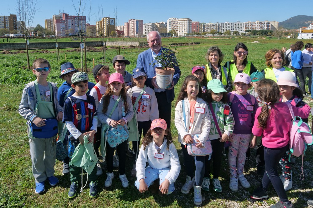 Dia Mundial da Árvore - Plantação de árvores no Parque Urbano na Várzea com alunos e Executivo