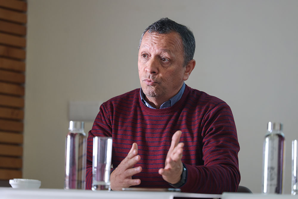 José Luís Zêzere, docente do Instituto de Geografia e Ordenamento do Território da Universidade de Lisboa (IGOT-UL), na conferência “Adaptação às Alterações Climáticas no Município de Setúbal”, no âmbito do Dia Internacional da Proteção Civil.