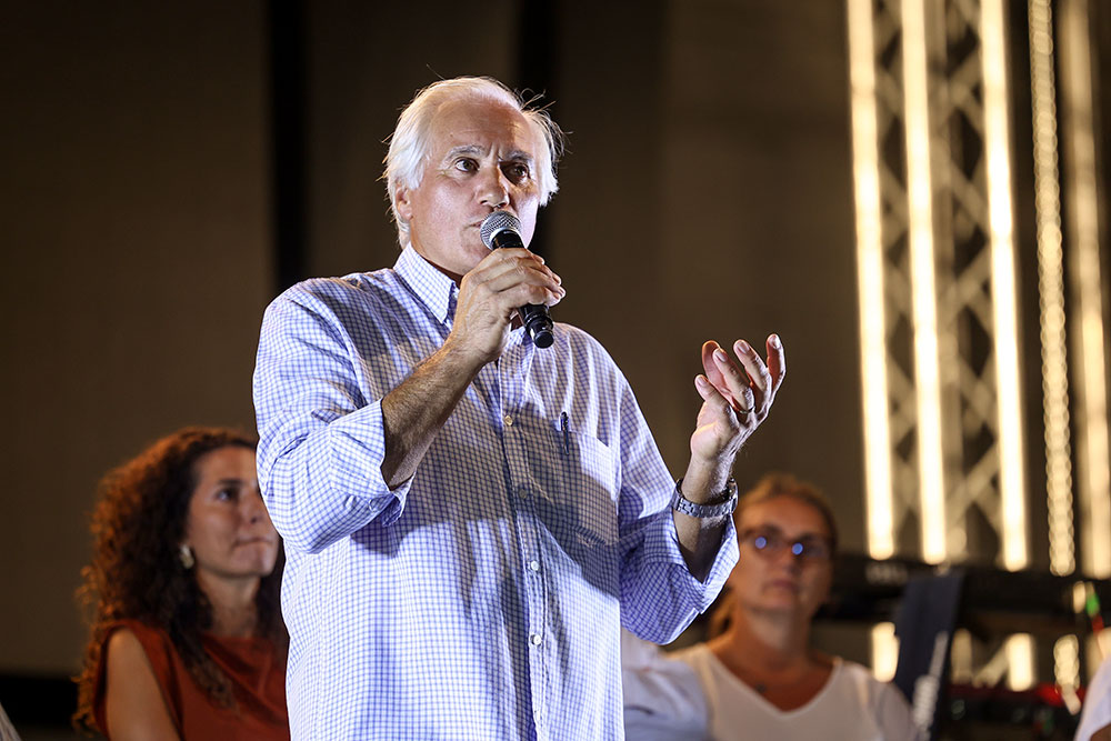 Presidente da Junta de Freguesia de Gâmbia-Pontes-Alto da Guerra, Luís Custódio, na abertura da 22.ª edição das Festas do Moinho de Maré da Mourisca 2023