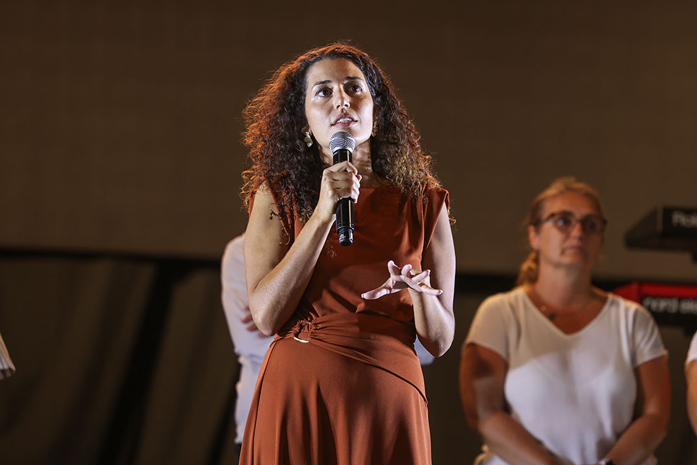 Presidente da Junta de Freguesia do Sado, Marlene Caetano, na abertura da 22.ª edição das Festas do Moinho de Maré da Mourisca 2023