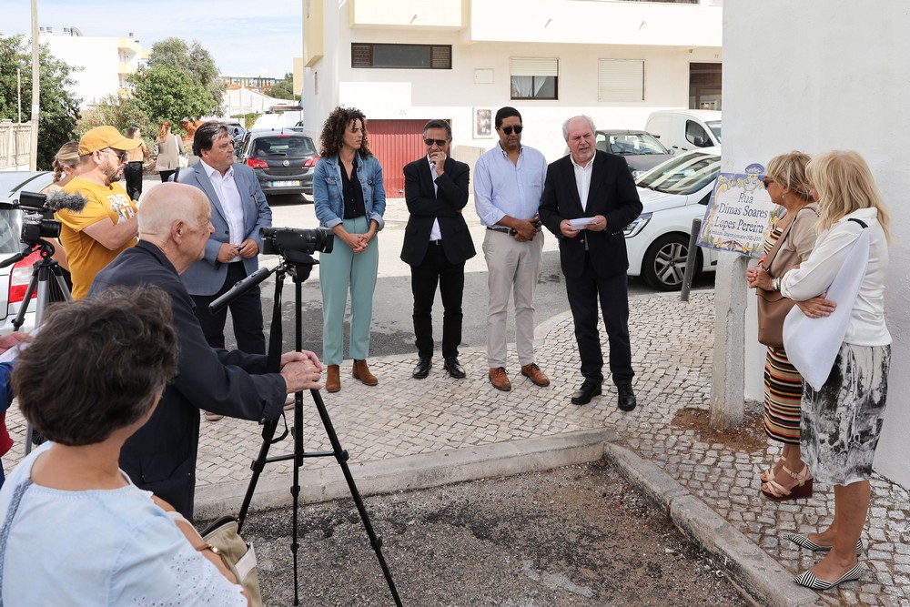 Descerramento da placa toponímica Rua Dimas Soares Lopes Pereira