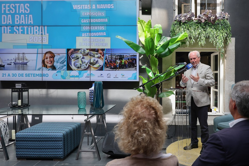 Festas da Baía de Setúbal - Conferência de Imprensa - apresentação -presidente da Câmara Municipal de Setúbal, André Martins