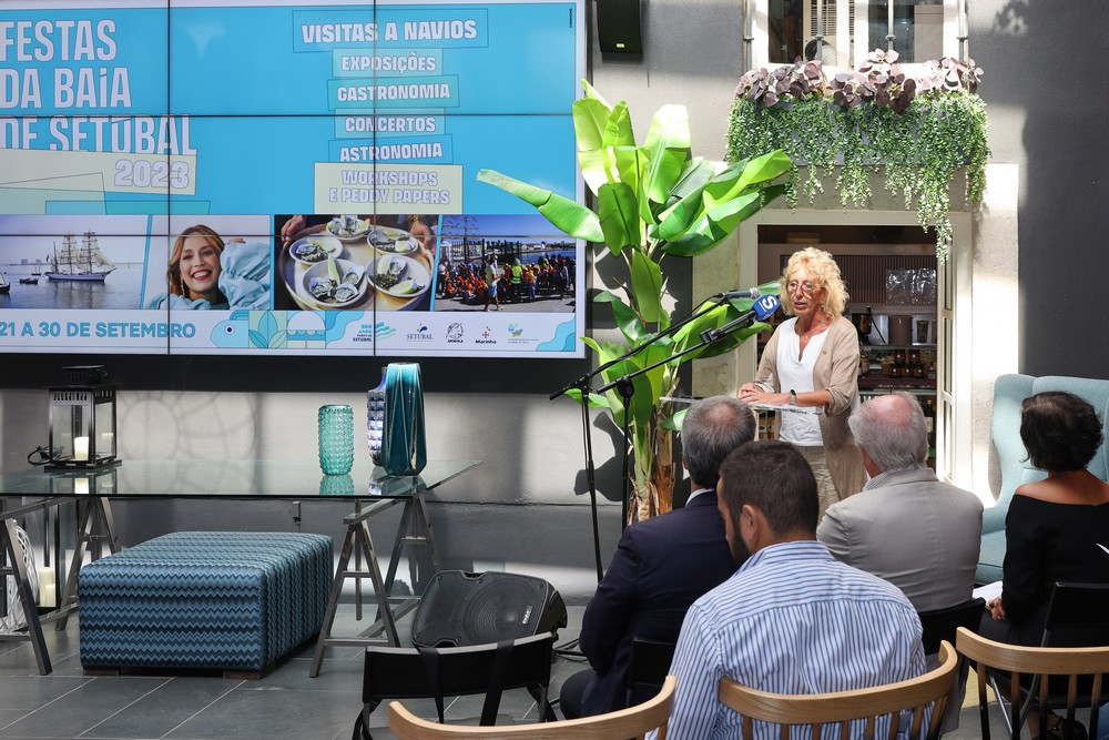 Festas da Baía de Setúbal - Conferência de Imprensa - apresentação - vice-presidente da Aporvela, Margarida Almodovar