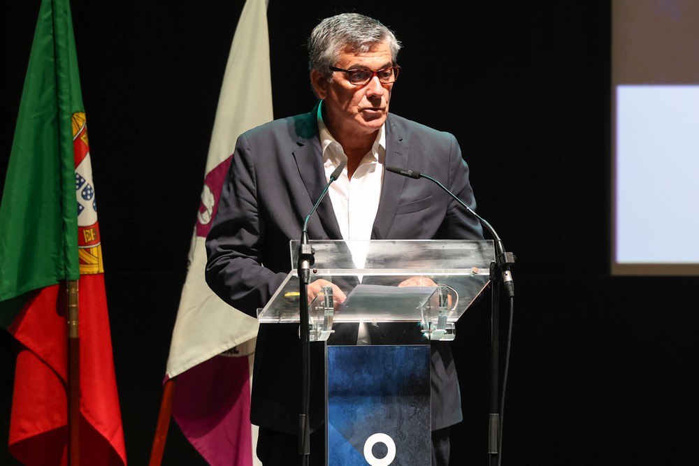 Diretor do Departamento de Cultura, Desporto, Direitos Sociais, Saúde e Juventude da Câmara Municipal, Luís Liberato Batista, no workshop “Inovação e Tecnologia no Desporto”