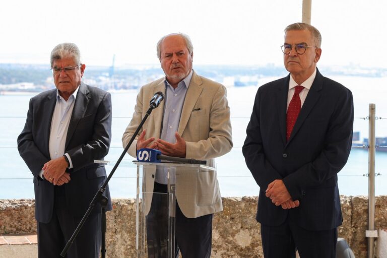 Travessia fluvial do Sado - Setúbal Troia | Conferência de imprensa conjunta dos presidentes das câmaras municipais de Grâncola, António Figueira Mendes, de Setúbal, André Martins, e de Alcácer do Sal, Vítor Proença