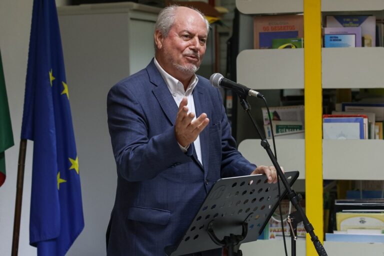 Presidente da Câmara Municipal, André Martins, na comemoração dos 50 anos da Escola Básica de Azeitão, de 2.º e 3.º ciclos