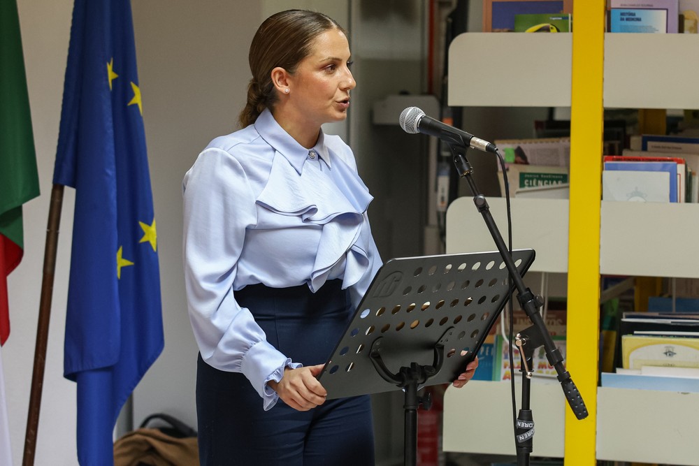 Presidente da Junta de Freguesia de Azeitão, Sónia Paulo, na comemoração dos 50 anos da Escola Básica de Azeitão, de 2.º e 3.º ciclos