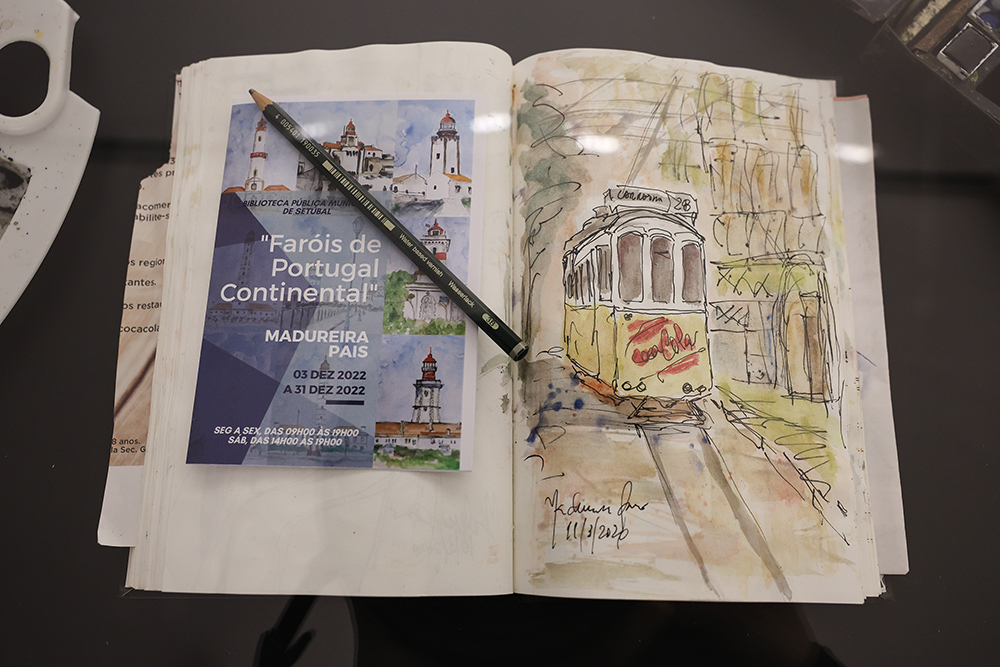 Inauguração da exposição de António Madureira Pais “Bairro Salgado – do bairro ao museu com aguarelas”, no Museu do Trabalho Michel Giacometti