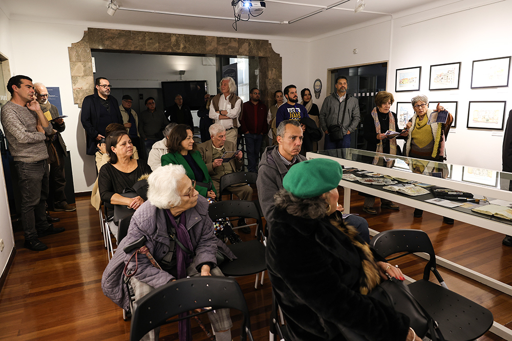 Inauguração da exposição de António Madureira Pais “Bairro Salgado – do bairro ao museu com aguarelas”, no Museu do Trabalho Michel Giacometti
