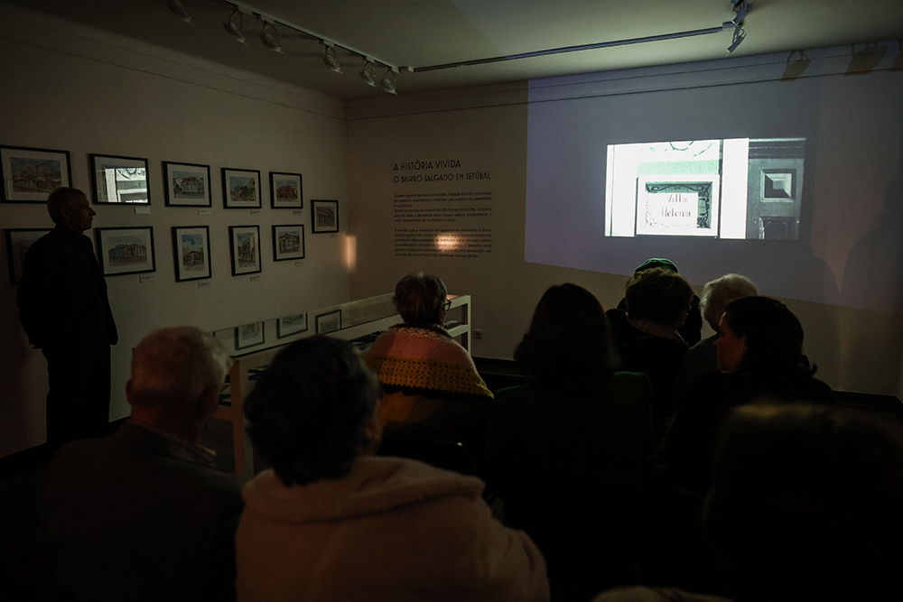 Inauguração da exposição de António Madureira Pais “Bairro Salgado – do bairro ao museu com aguarelas”, no Museu do Trabalho Michel Giacometti