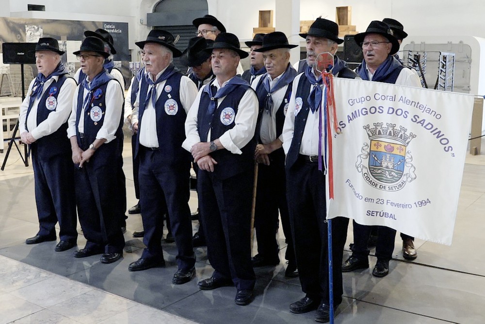 A inauguração contou com um momento musical de Cante Alentejano