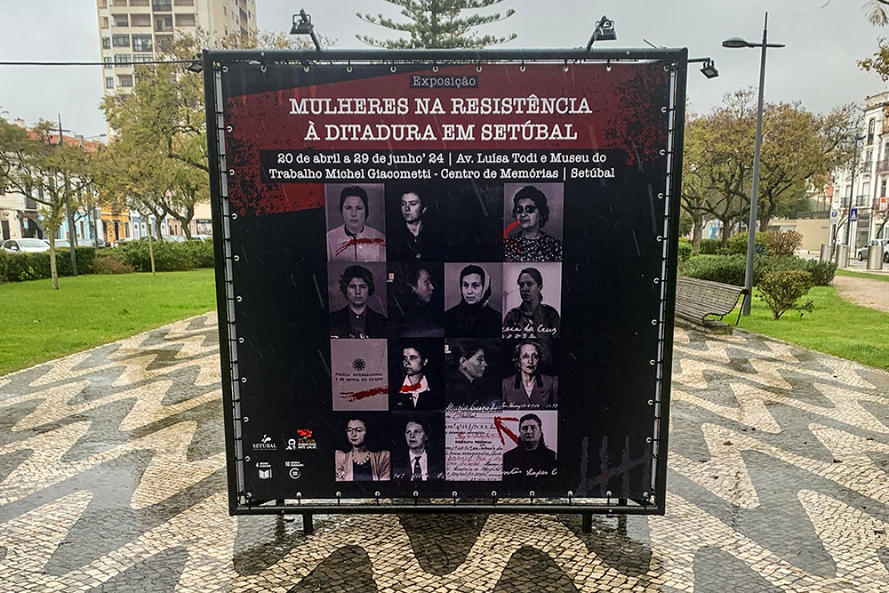 Instalação na Avenida Luísa Todi antecipa exposição “Mulheres na Resistência à Ditadura em Setúbal”