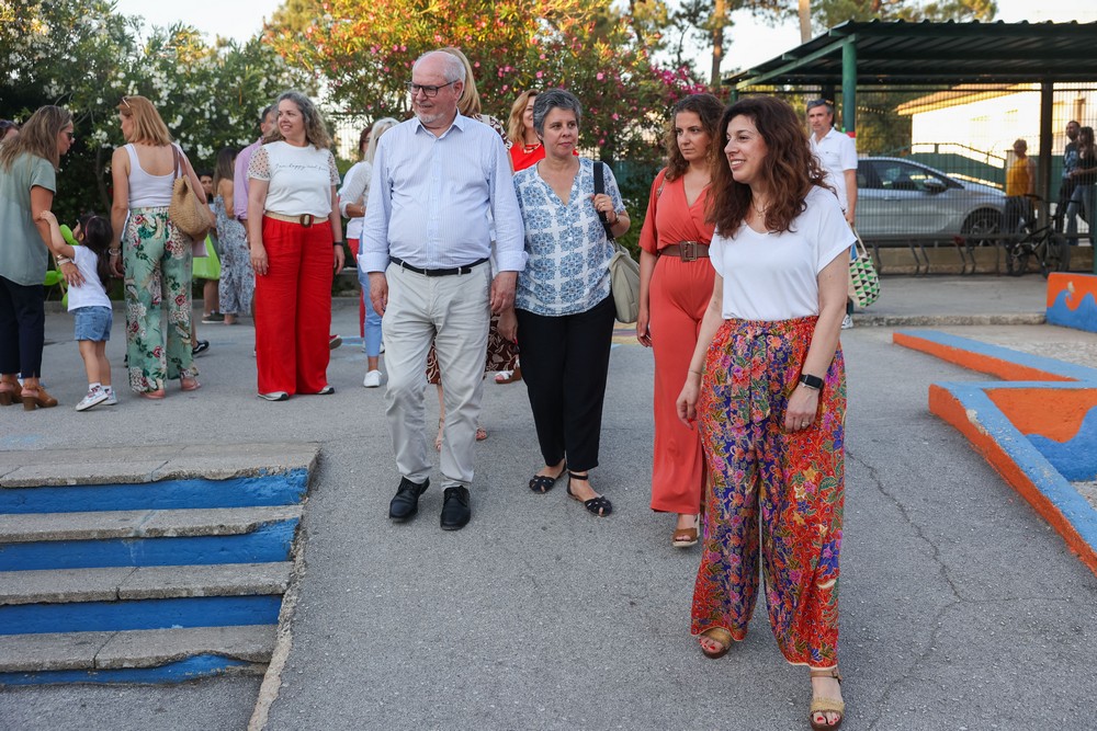 19.ª Festa do Agrupamento de Escolas de Azeitão - Arraial de fim de ano letivo - Presidente e vice-presidente da Câmara, André Martins e Carla Guerreiro, e presidente da Junta de Freguesia de Azeitão, Sónia Paulo