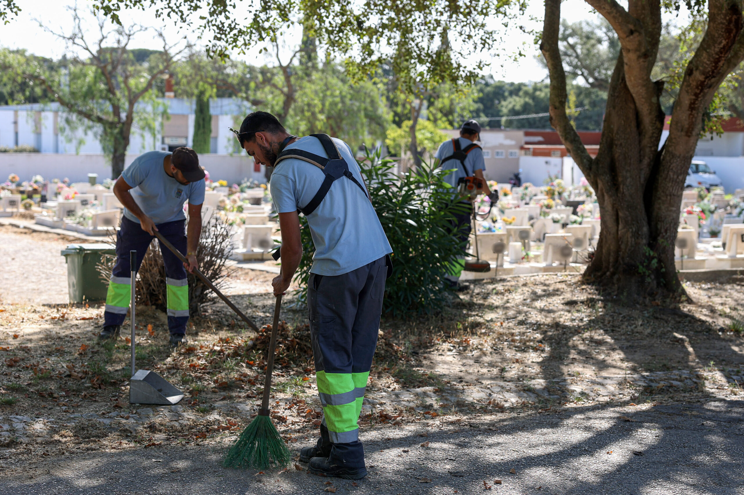 Limpeza e corte de ervas no Cemitério da Paz