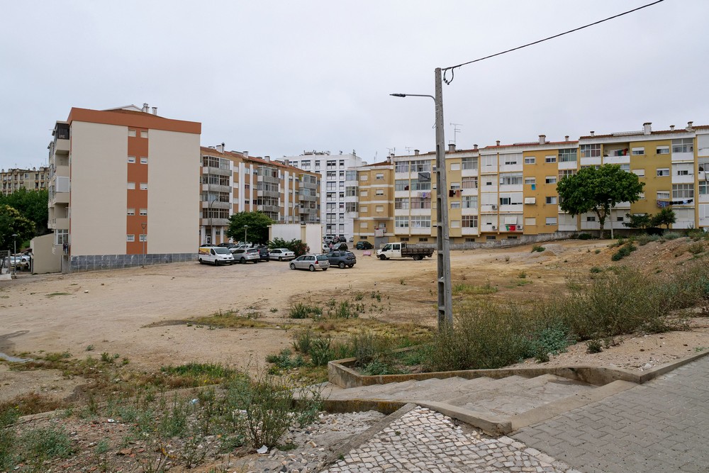 Quarteirão situado entre as pracetas Joaquina Guerreiro e da Lanchoa e a Rua Libânio Braga