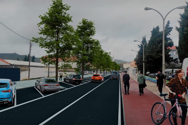 Imagens virtuais da futura configuração da Avenida dos Ciprestes