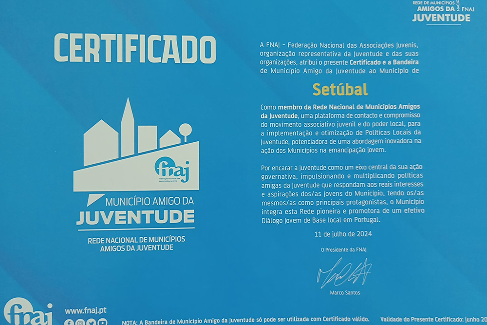 Setúbal recebe selo de Município Amigo da Juventude